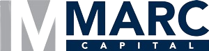 A green and blue logo for the ma capital.